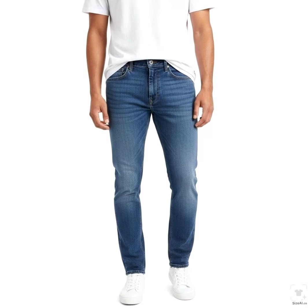 Levi's Levi's 511 Jeans Mens 32x32 Blue Medium Wash Slim Tapered Stretch Denim Zip Fly Jeans 5-Pocket Design Logo Size US 32 / EU 48 - 4 Thumbnail
