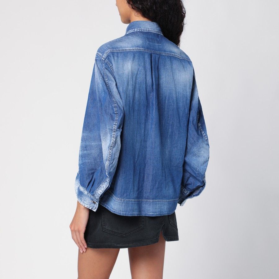 Dsquared2 o1d2blof0824 Denim Shirts in Blue Size XS / US 0-2 / IT 36-38 - 3 Thumbnail