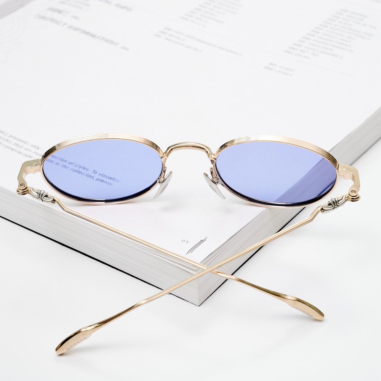 Chrome Hearts CHROME HEARTS CLITORIAL SHINY SILVER/ GOLD PLATED SUNGLASSES Size ONE SIZE - 7 Thumbnail