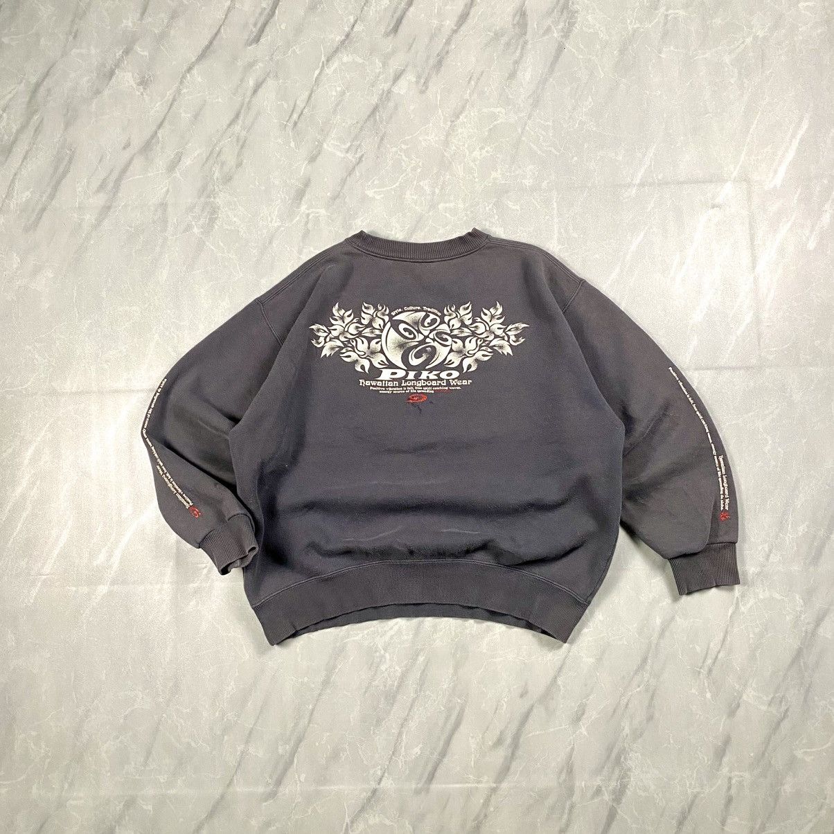 Japanese Brand Vintage y2k Sunfaded Piko Surf Hawaii Boxy Crewneck Size US L / EU 52-54 / 3 - 1 Thumbnail