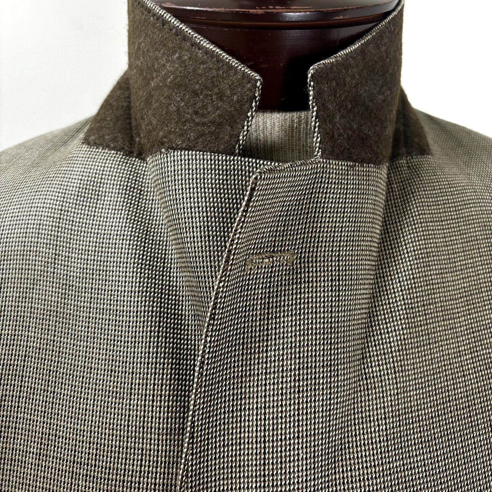 Andrew Fezza Andrew Fezza Men's Flannel Sport Coat Blazer Size 43R Silk W Size 42R - 6 Thumbnail
