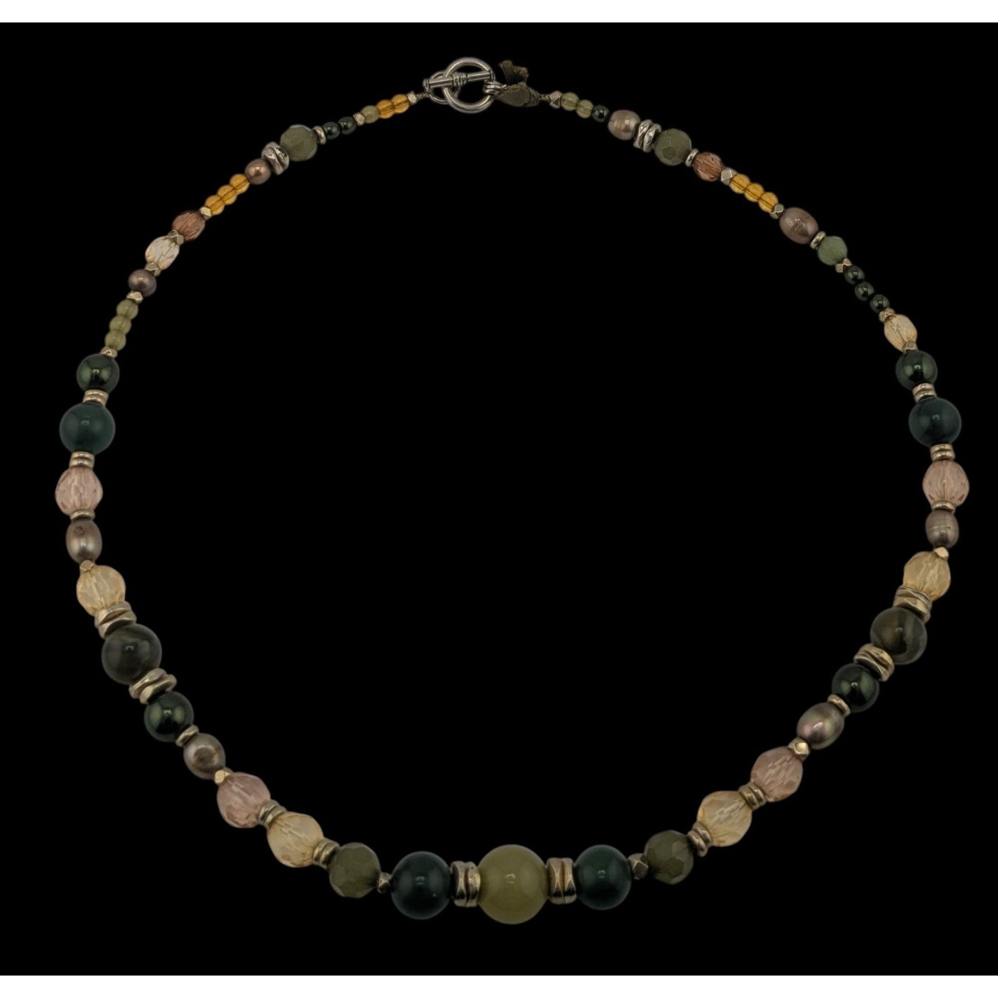 Handmade Handmade Earth-Tone Hippie Bohemian Beaded Necklace With Tog Size ONE SIZE - 2 Thumbnail