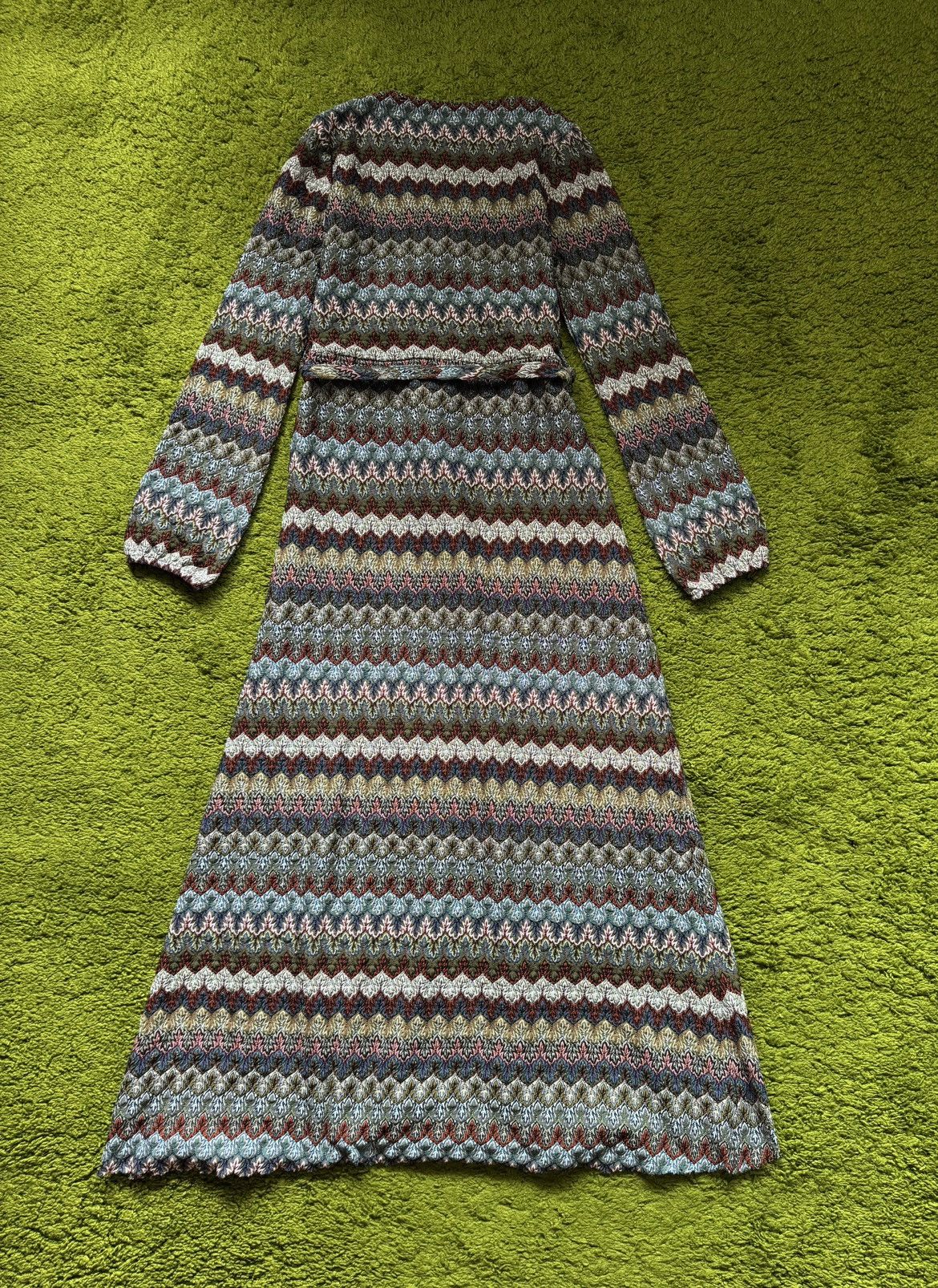 Missoni Missoni 1990s vintage coloured belted knit maxi dress Size M / US 6-8 / IT 42-44 - 2 Thumbnail