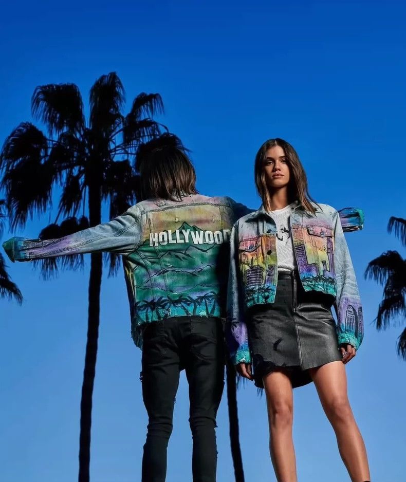 Amiri Amiri 19SS Vintage Airbrush Hollywood Trucker Jacket 2502-N Size US M / EU 48-50 / 2 - 9 Thumbnail