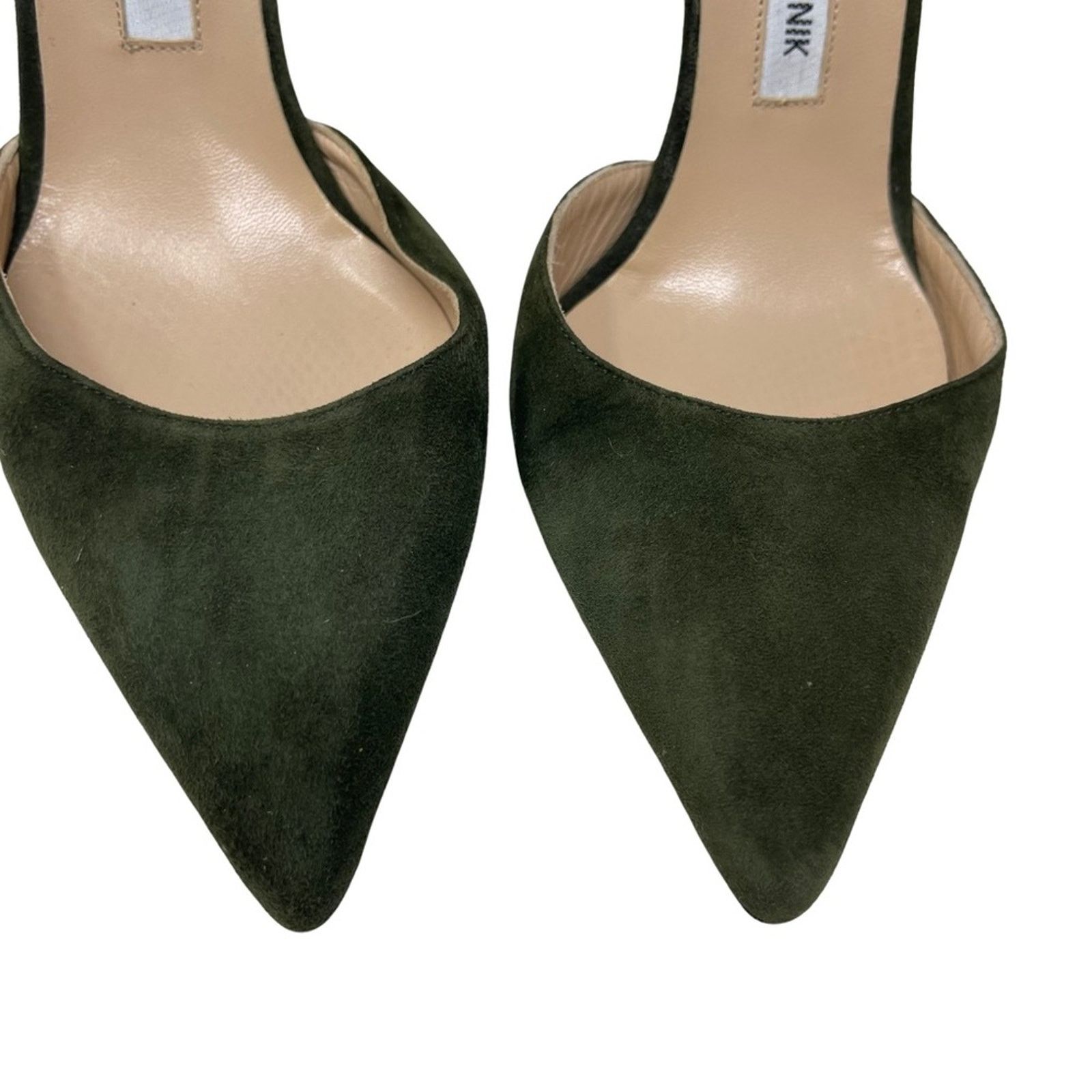Manolo Blahnik ManoloBlahnik D’orsey green suede silver leather heels 100mm Size US 7.5 / IT 37.5 - 4 Thumbnail