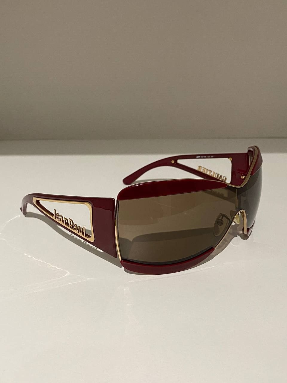 Jean Paul Gaultier Jean Paul Gaultier JPG Logo Mask Oversized Sunglasses Y2K Size ONE SIZE - 3 Thumbnail