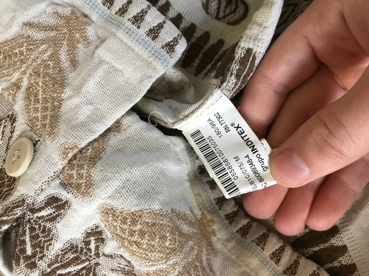 Zara 🔥 Zara Geometric Jacquard Shirt Ecru Beige Hawaiian Art Size US M / EU 48-50 / 2 - 7 Thumbnail