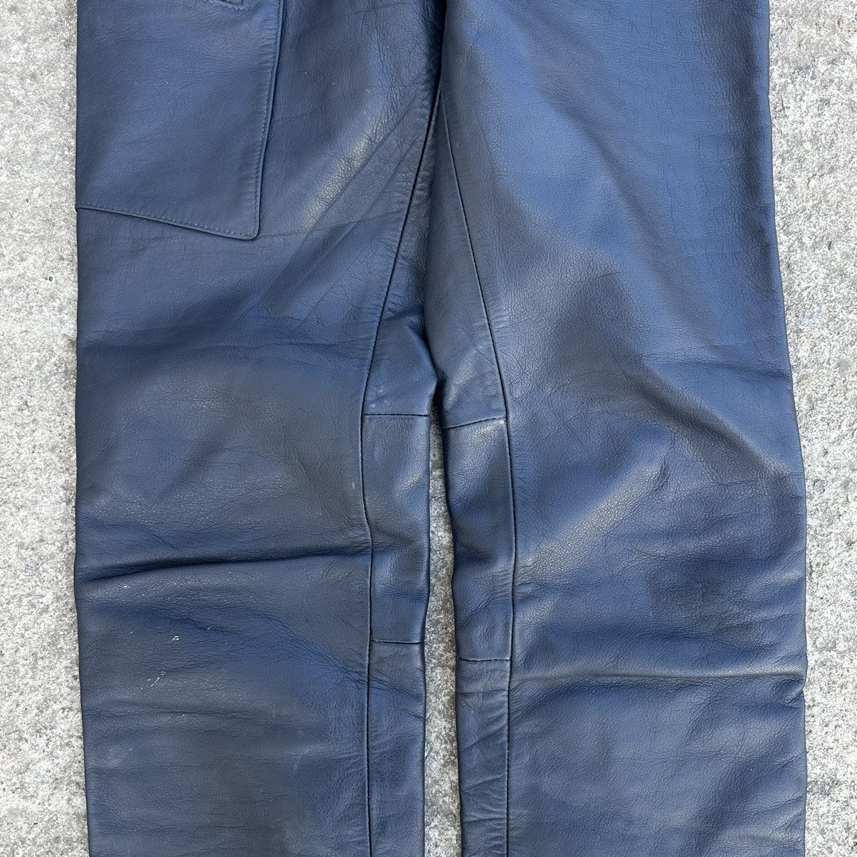 Vintage Vintage Moto Leather Pants Overalls Size 44 Style USA 00s Size 30" / US 8 / IT 44 - 5 Thumbnail