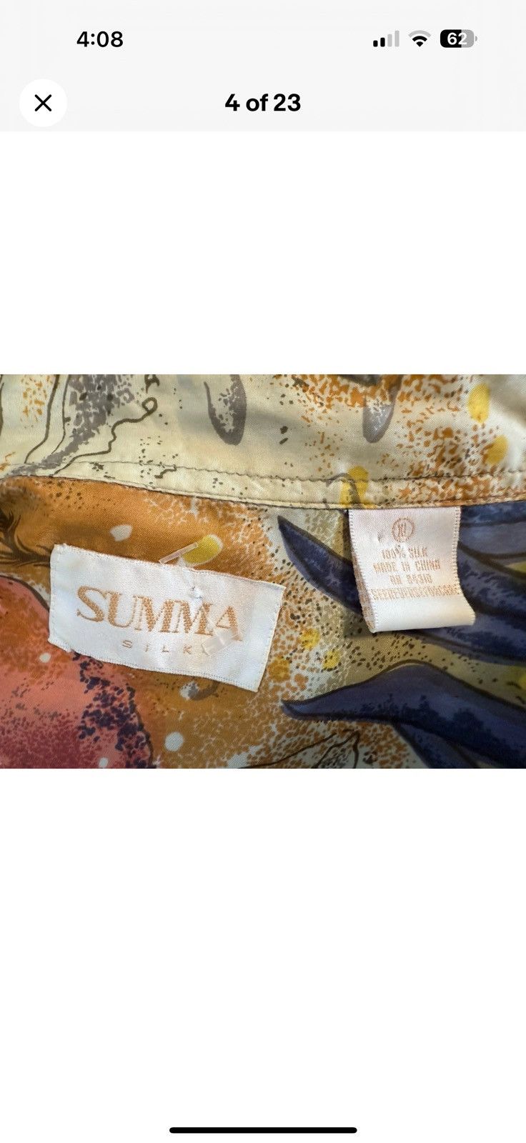 Other Summa Silk Tropical Fish Shirt XL Short Sleeve Hawaiian Size US XL / EU 56 / 4 - 4 Thumbnail