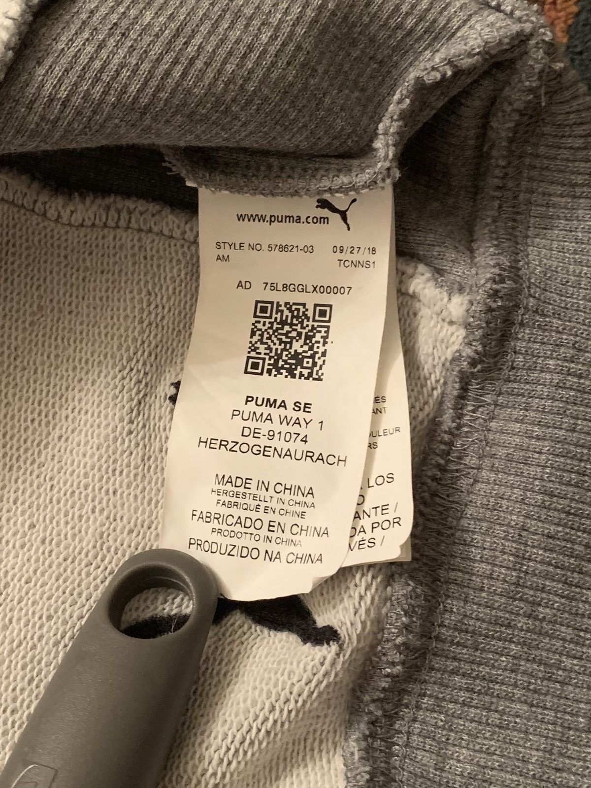 Puma Vintage Y2K Puma X Sankuanz Rubberized Logo Grey LS Hoodie Size US S / EU 44-46 / 1 - 8 Thumbnail