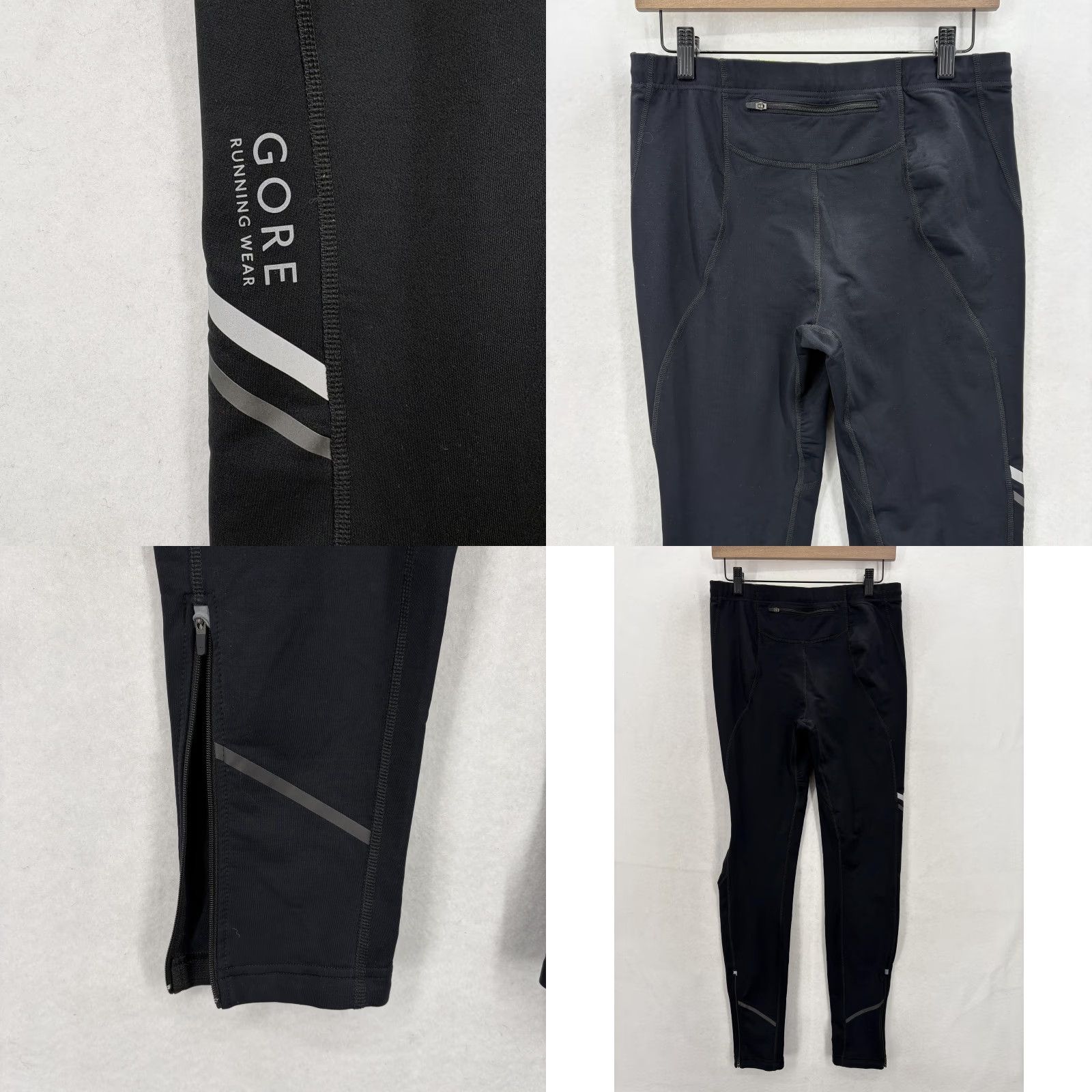 Vintage GORE RUNNING WEAR Sweatsuit Mens XL Black 1/4 Zip Top Leggings Reflective Set, Jersey, 2 Piece, Activewear Size US XL / EU 56 / 4 - 11 Thumbnail