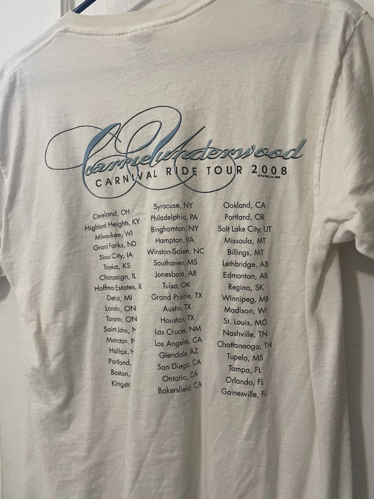 Band Tees × Vintage Carrie Underwood Carnival Ride 2008 Tour Tee Size US M / EU 48-50 / 2 - 3 Thumbnail