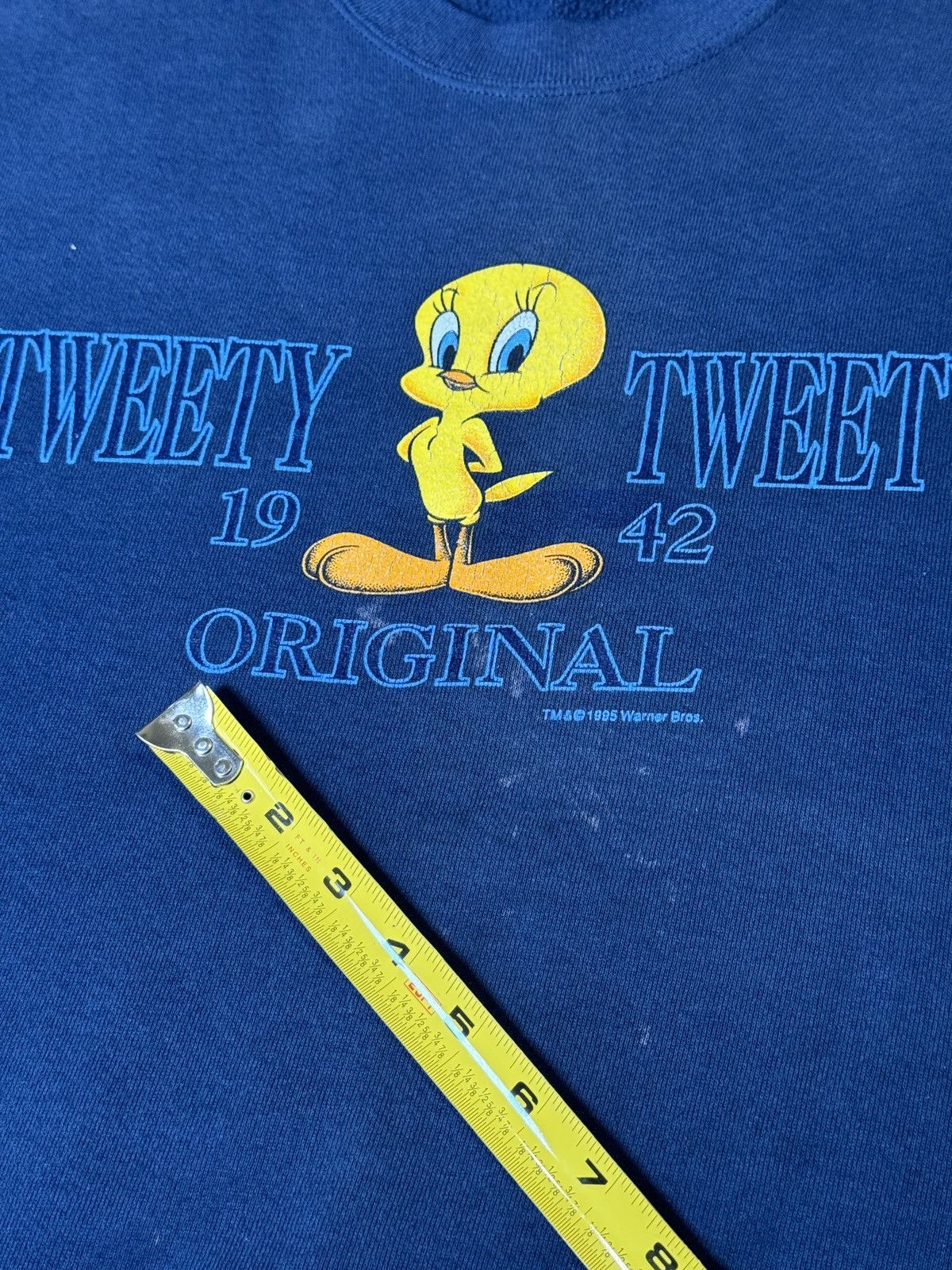 Vintage × Warner Bros Vintage 90s Looney Tunes Tweety Bird 1995 Sweatshirt Size US XL / EU 56 / 4 - 7 Thumbnail