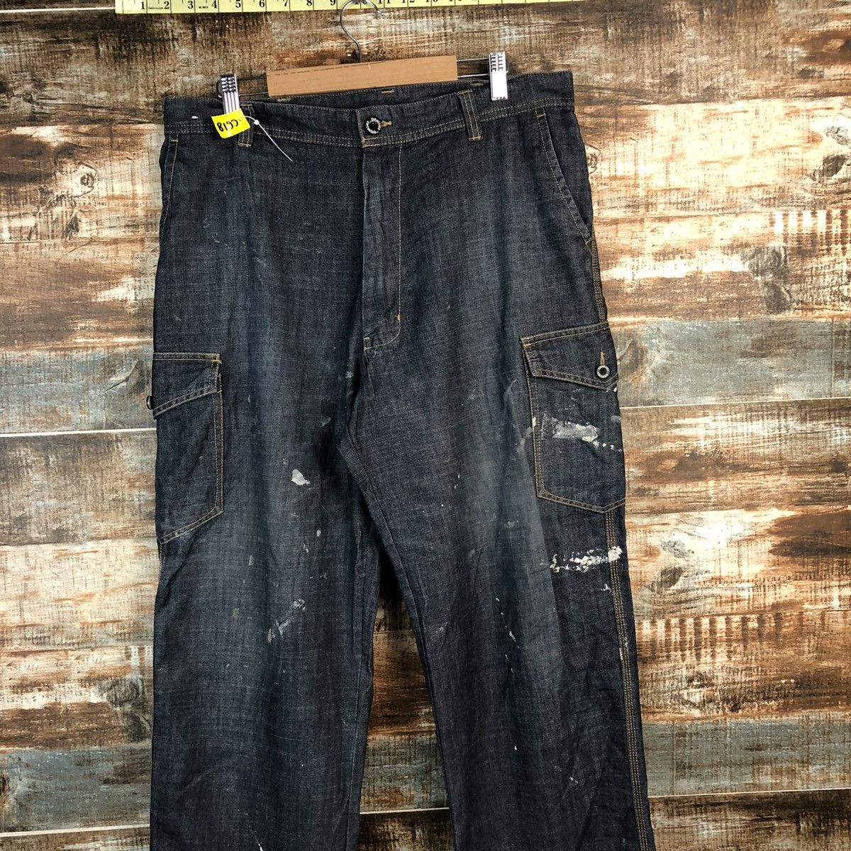 Japanese Brand DL Even River Blue Cargo Multipocket Pants #C618 Size US 34 / EU 50 - 2 Thumbnail