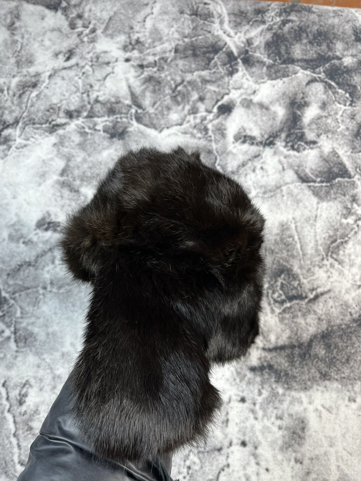 Vintage Vintage Natural Fur Ushanka Hat 80s USSR Size ONE SIZE - 4 Thumbnail