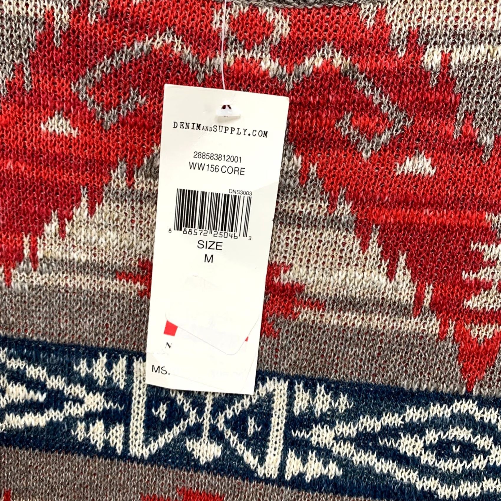 Vintage Denim & Supply Ralph Lauren Womens Southwestern Intarsia Cotton Sweater Red M Size M / US 6-8 / IT 42-44 - 6 Thumbnail