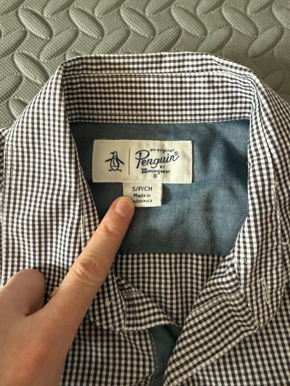 Original Penguin Penguin Shirt Men Button-Up Long Sleeve, Size: Small Size US S / EU 44-46 / 1 - 3 Thumbnail