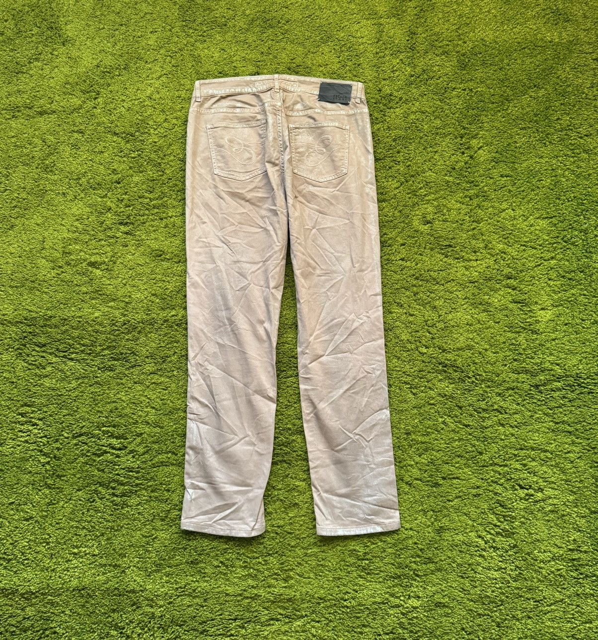 Designer × Escada × Escada Sport Escada luster silver waxed pants Size 26" / US 2 / IT 38 - 2 Thumbnail