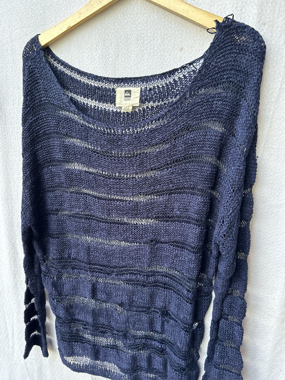 Japanese Brand × Quiksilver Quiksilver Open Fish Net Knit Avantgarde Styled Size US L / EU 52-54 / 3 - 2 Thumbnail