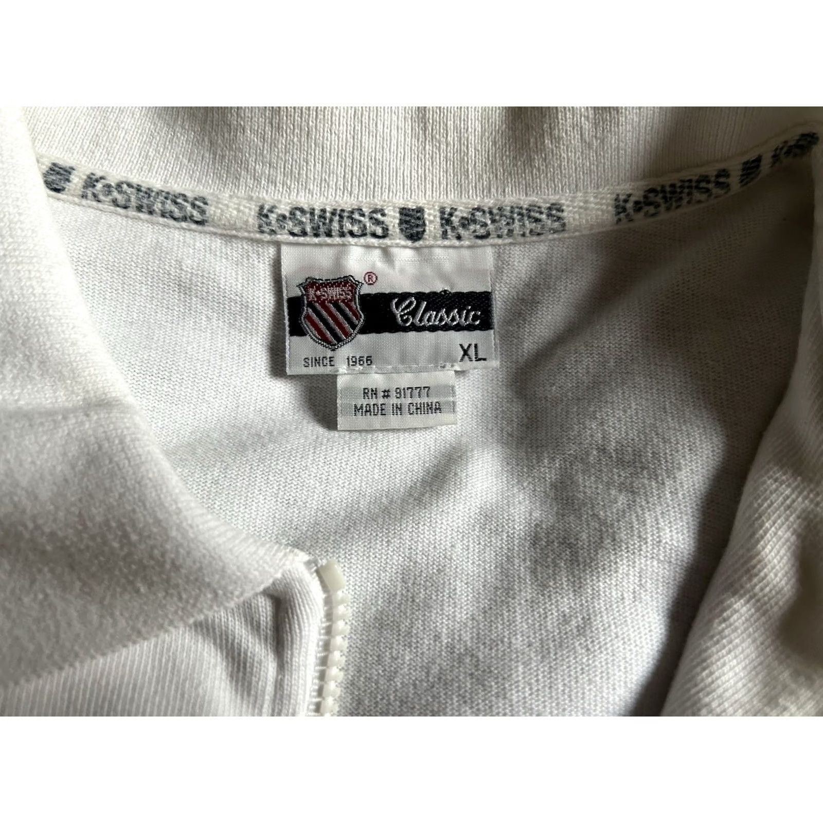 K-Swiss VINTAGE K-Swiss Athletic Polo Shirt 1/4 Zip XL Embroidered Letters 90s Tennis Mens Size US XL / EU 56 / 4 - 5 Thumbnail