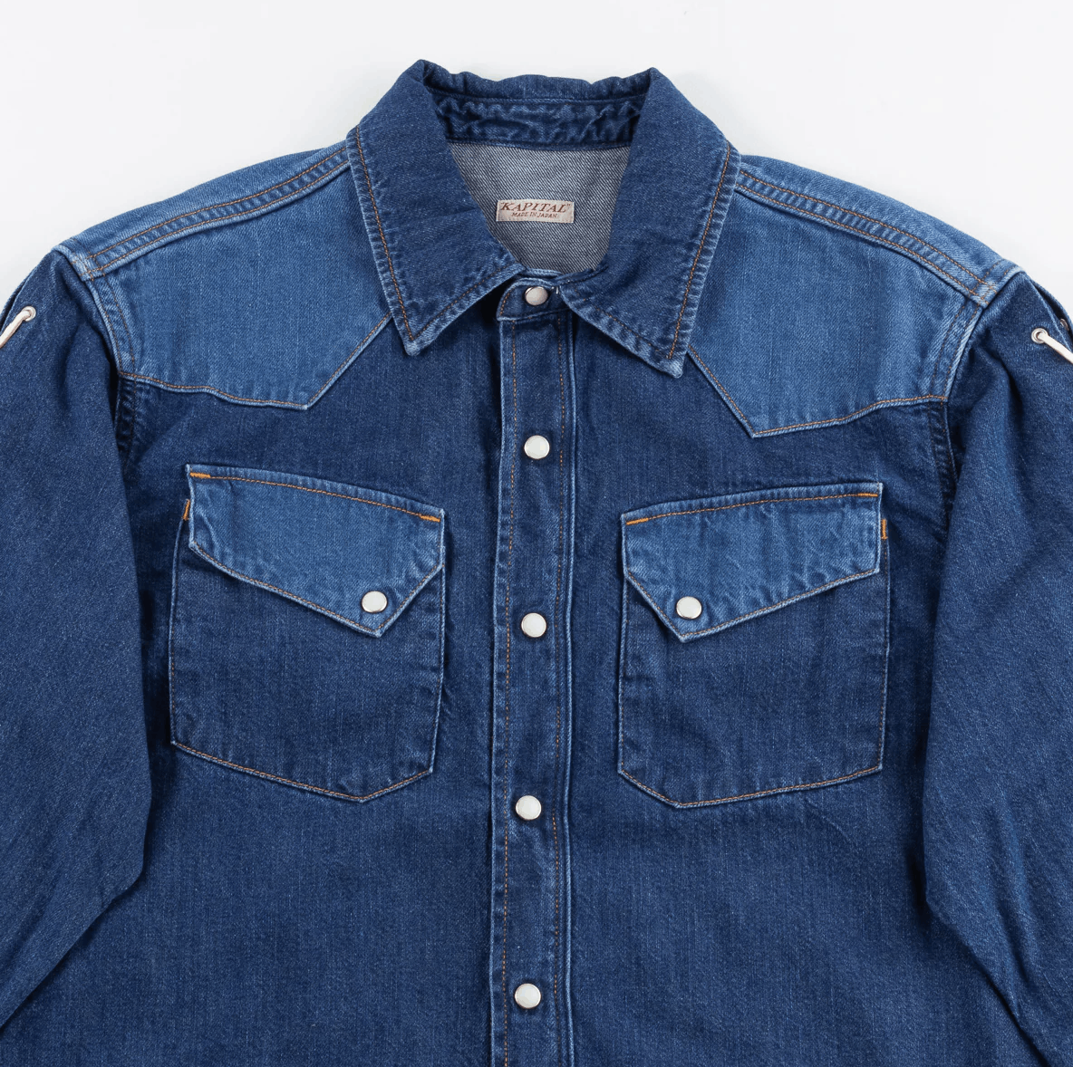 Kapital Kapital Denim Lace-up Western Shirt Indigo (Sz 3, fits M) Size US M / EU 48-50 / 2 - 1 Thumbnail