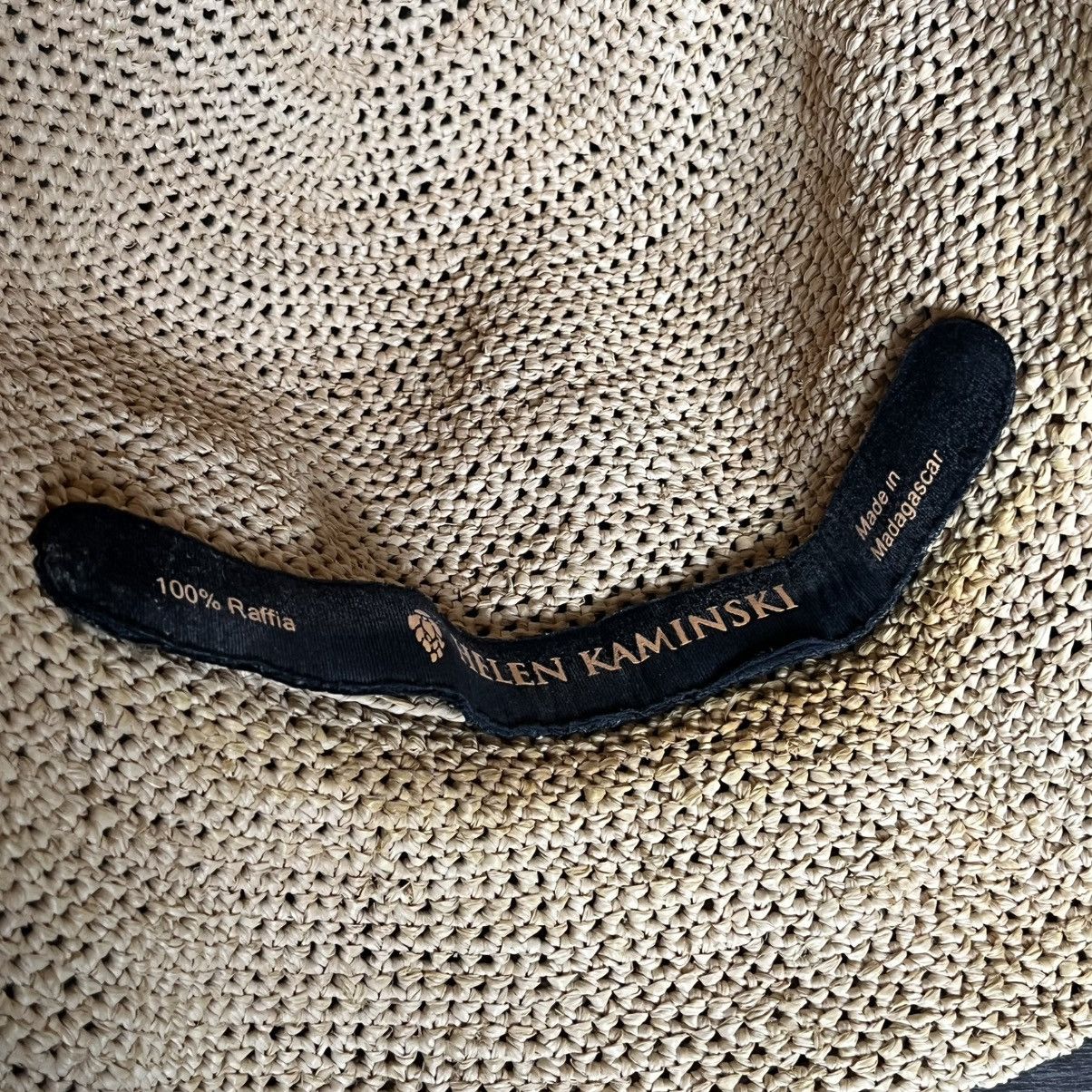 Vintage Helen Kaminski 100% Raffia Straw Hat Fedora Madagascar Size ONE SIZE - 7 Thumbnail