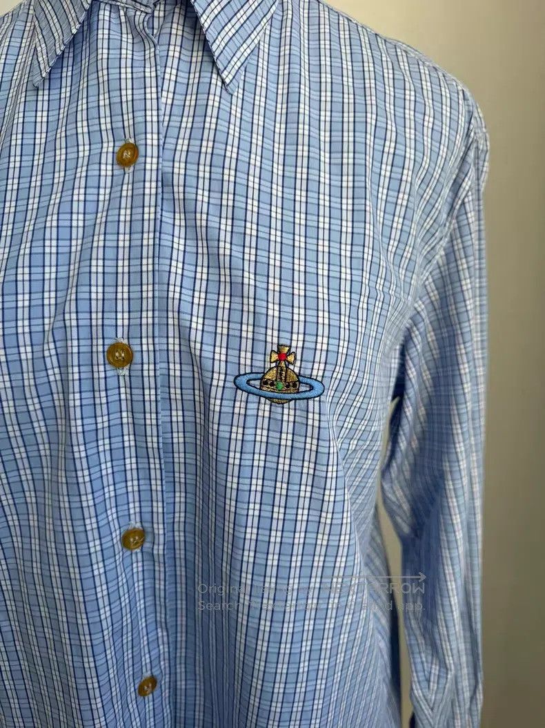 Vivienne Westwood Vivienne Westwood Blue and white checkered shirt Size M / US 6-8 / IT 42-44 - 8 Thumbnail