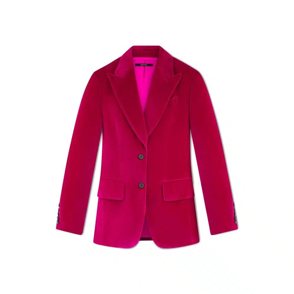 o1loc1c1224 GI2888 Velvet Jacket in Red