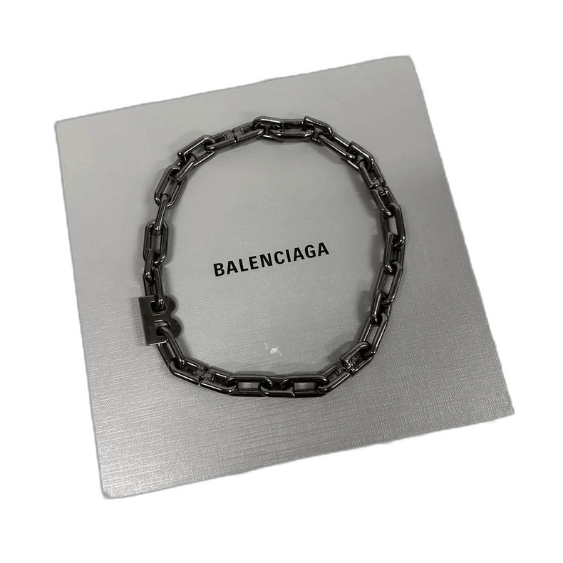 Balenciaga balenciaga b chain necklace in silver Size ONE SIZE - 1 Thumbnail