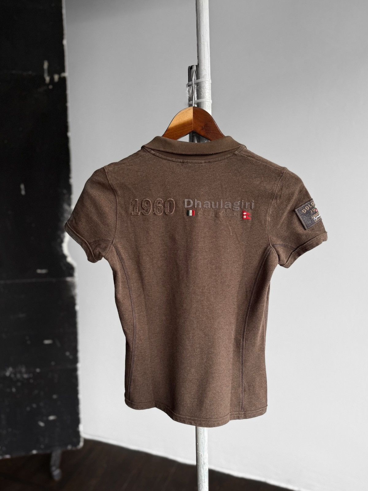Designer Dolomite Women Brown Short Sleeve Polo Shirt 1960 Dhaulagiri Size S / US 4 / IT 40 - 2 Thumbnail