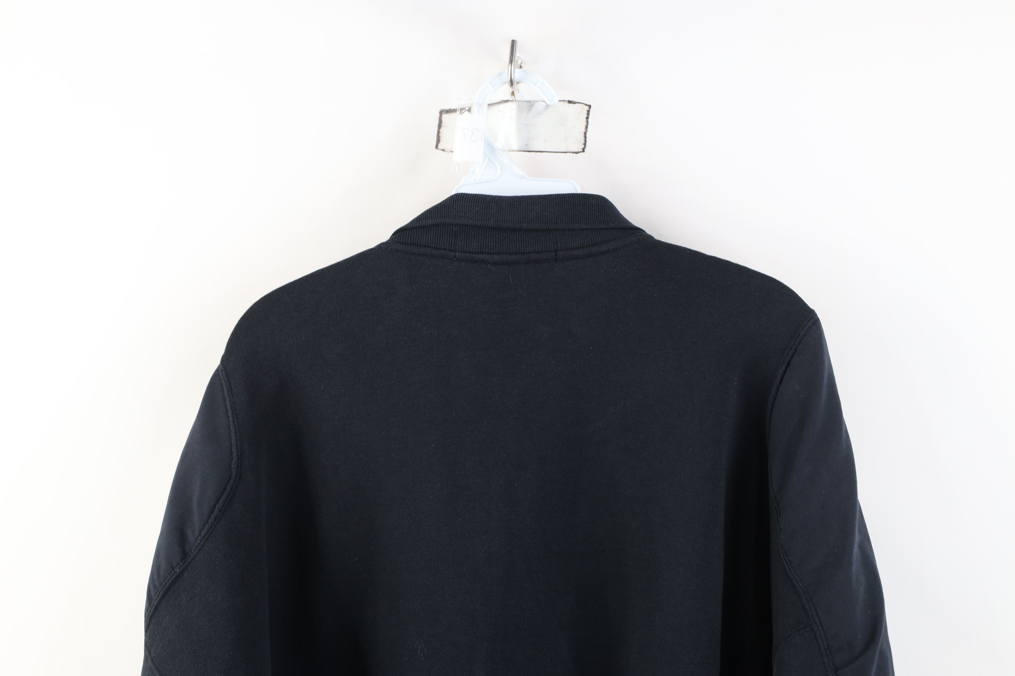 Vintage Vintage 90s Streetwear Henley Pullover Sweatshirt Black Size US XL / EU 56 / 4 - 13 Thumbnail