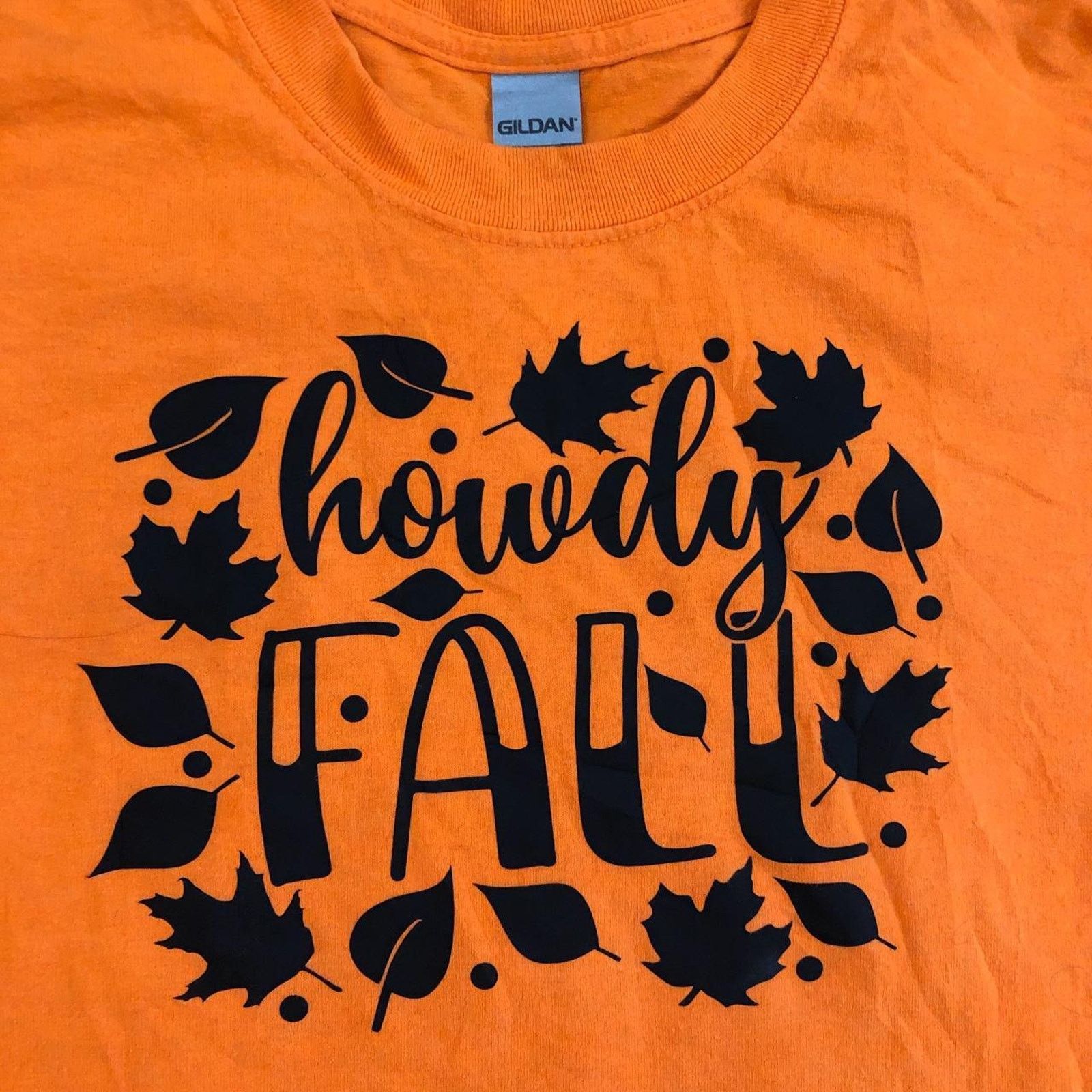 Gildan Men's Orange ‘Howdy Fall’ Graphic Tee Size US L / EU 52-54 / 3 - 3 Thumbnail