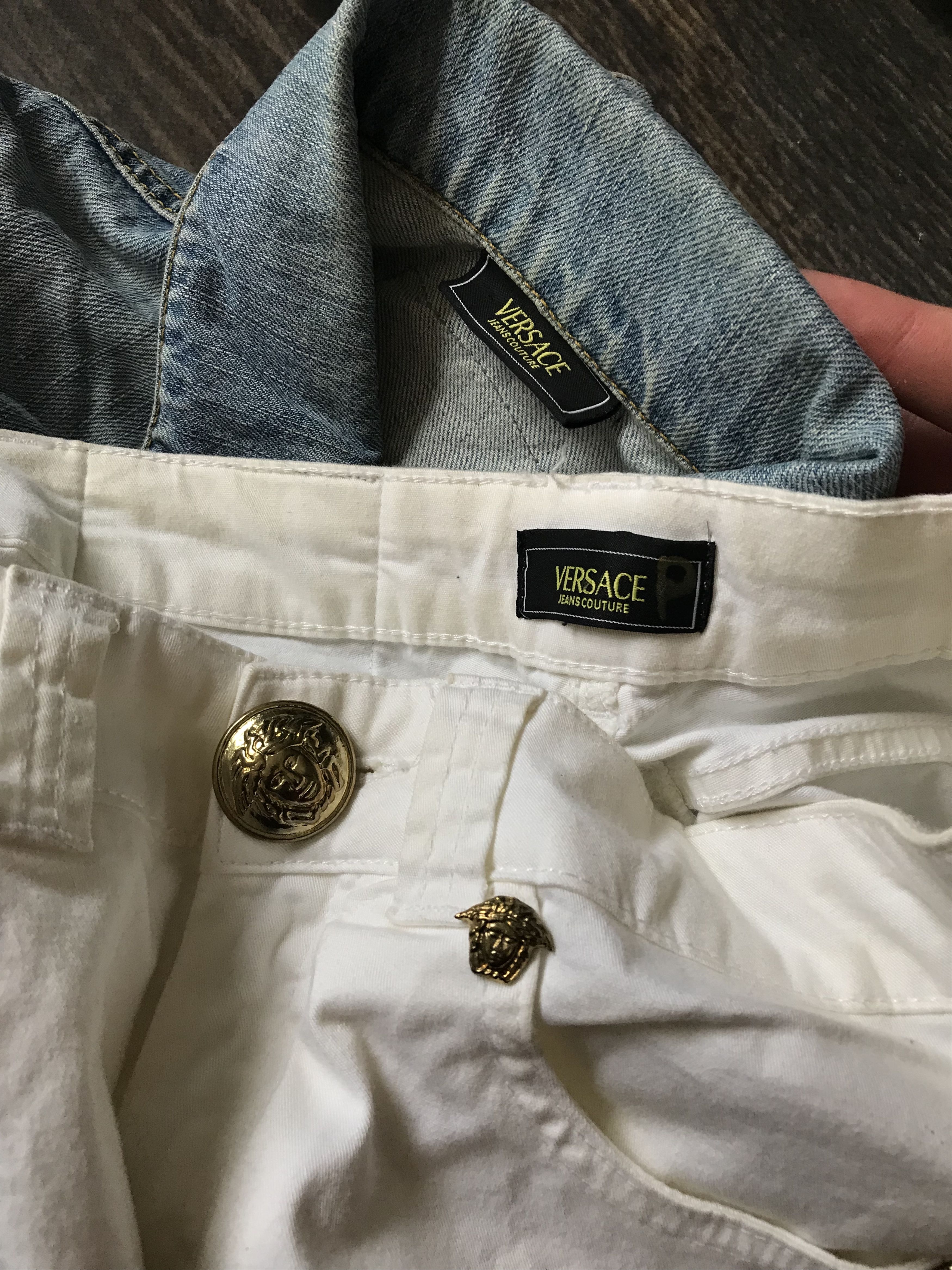 Versace 90’s Archive Versace Delirium Patch Denim Suit Size S / US 4 / IT 40 - 13 Thumbnail