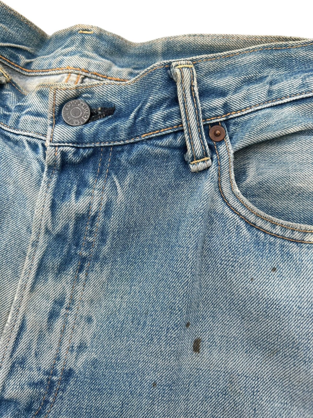 Japanese Brand × Kapital × Vintage Vintage Sewing Chop Selvedge Distressed Grunge Punk Denim Size US 33 - 6 Thumbnail