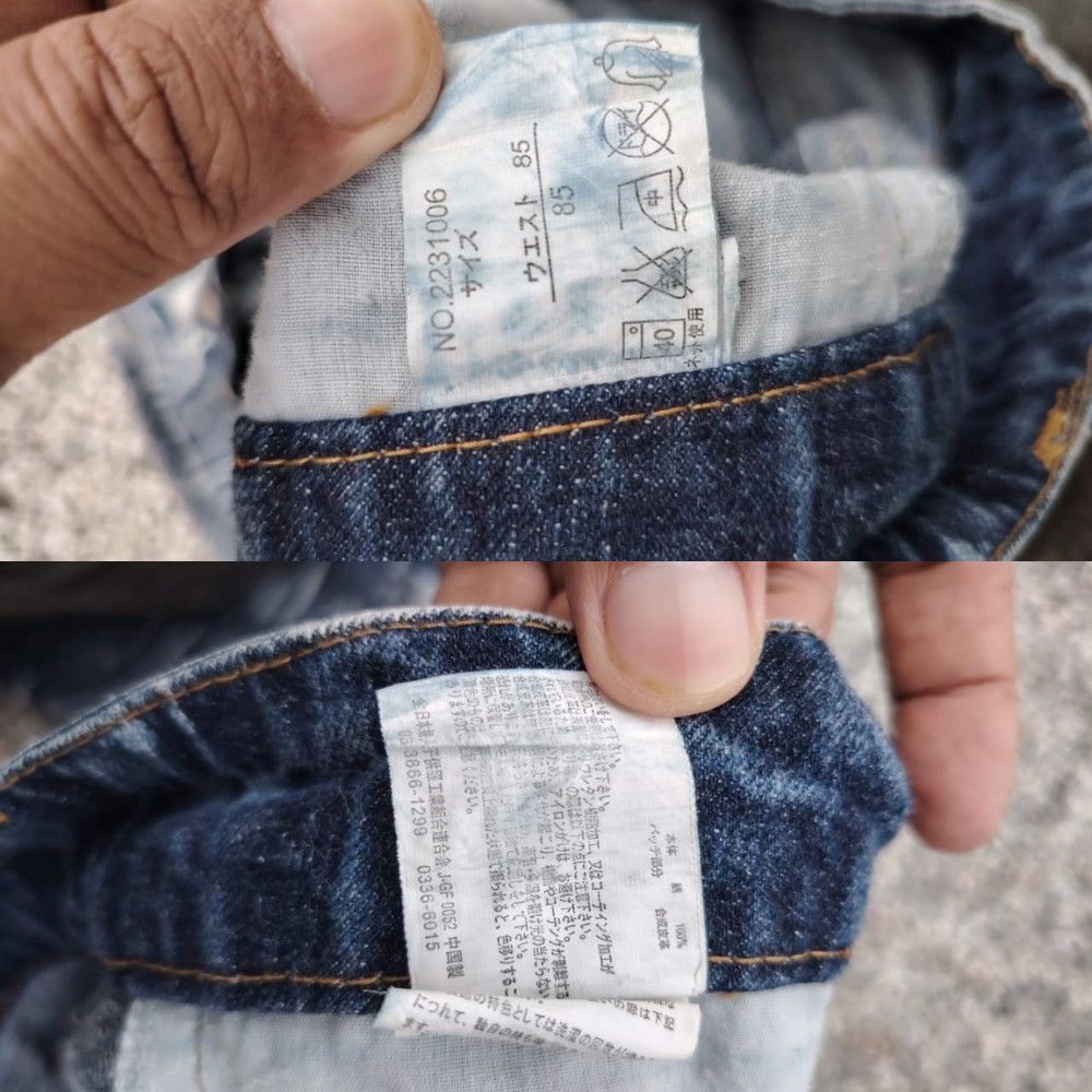 Japanese Brand Japanese Brand Original Acid Wash Blue Jeans Distressed Punk Size US 37 - 7 Thumbnail