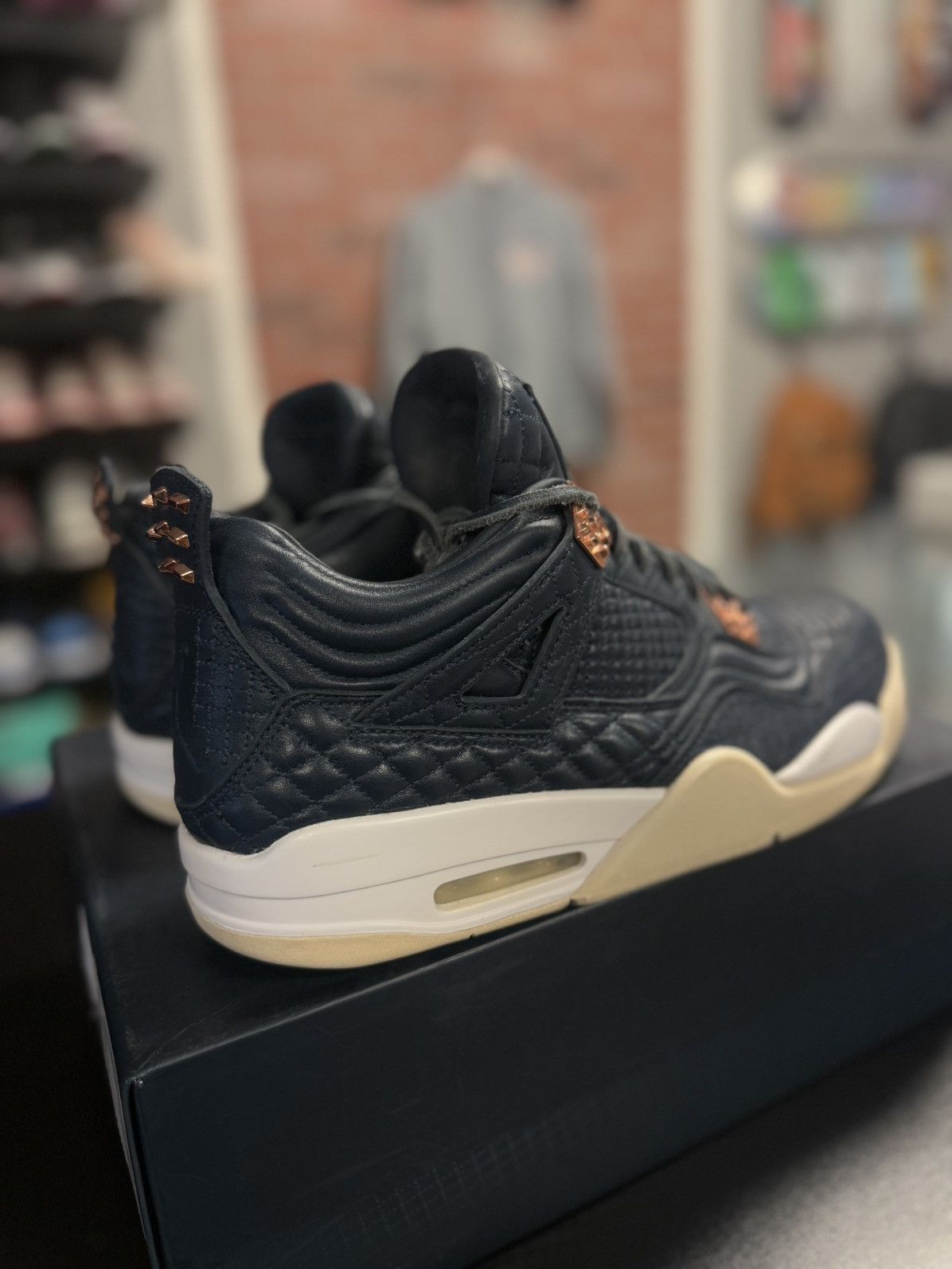 Jordan Brand × Nike Premium Jordan 4 Retro - 'Obsidian' (Size 12.5) RARE 2016 Size US 12.5 / EU 45-46 - 4 Thumbnail