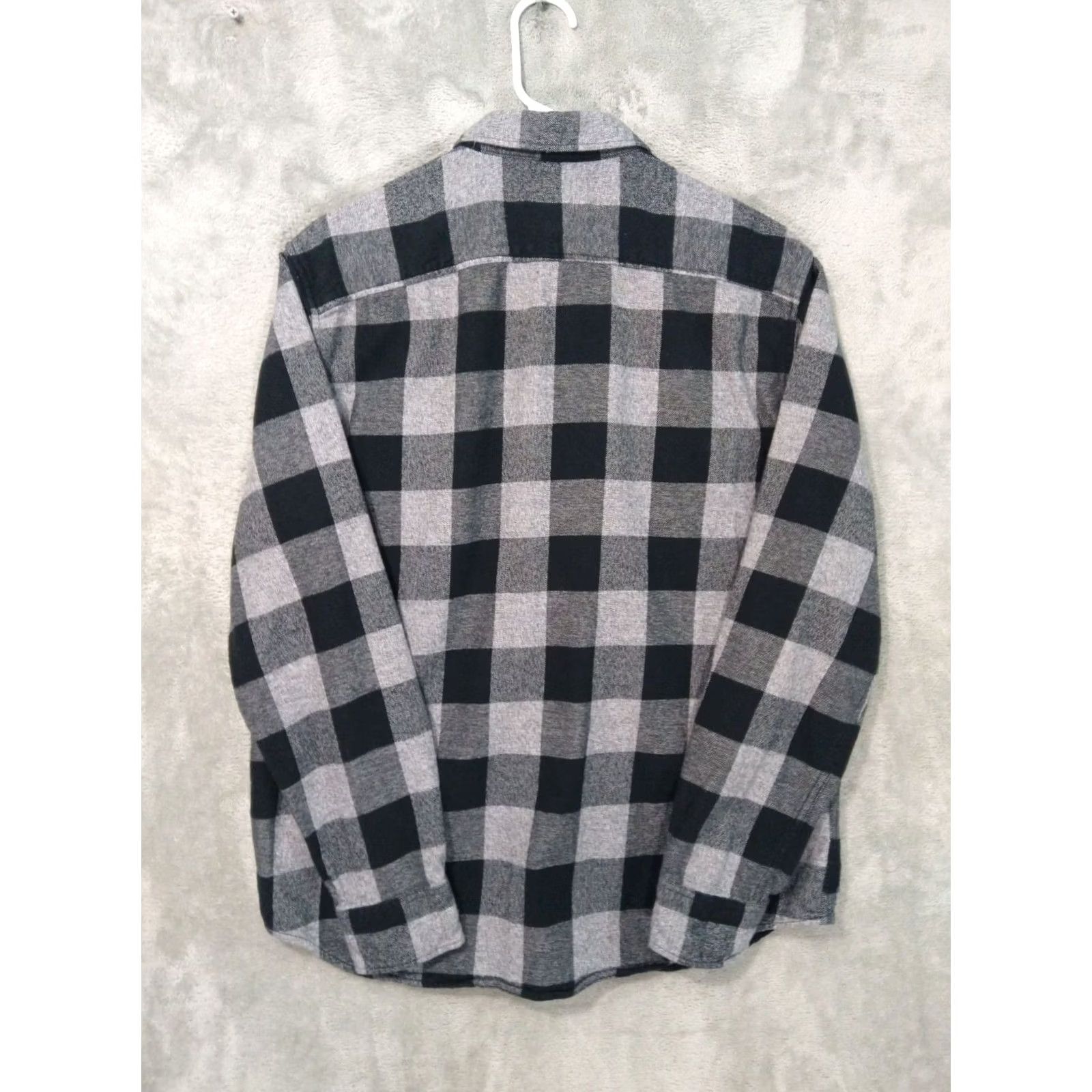 American Eagle Outfitters American Eagle Outfitters Shirt Mens Large Black Plaid Classic Fit Button-Up Flannel Cotton Size US L / EU 52-54 / 3 - 2 Thumbnail