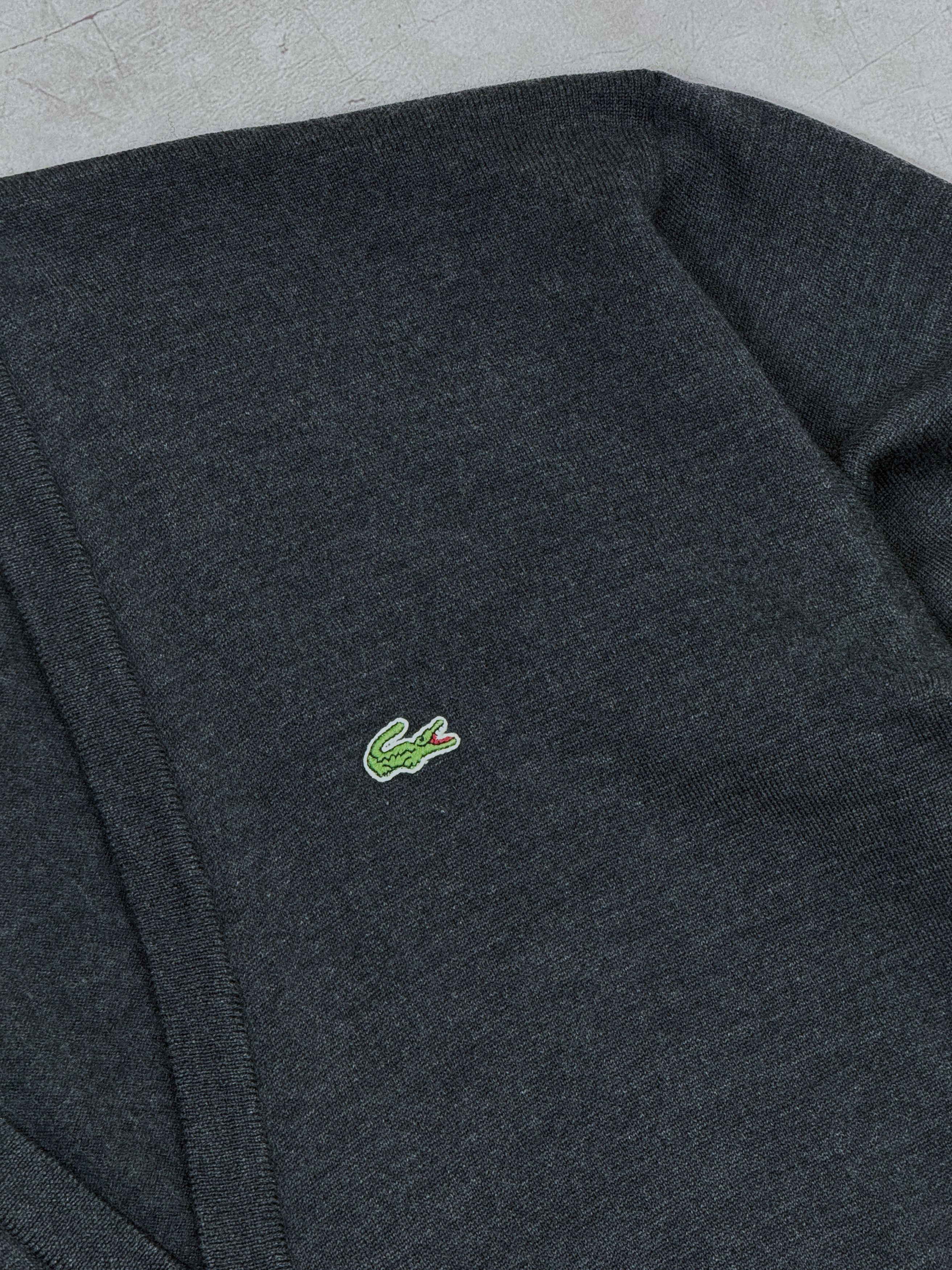 Lacoste × Vintage 80s Chemise Lacoste Knit Cardigan Wool FRANCE Size US L / EU 52-54 / 3 - 6 Thumbnail