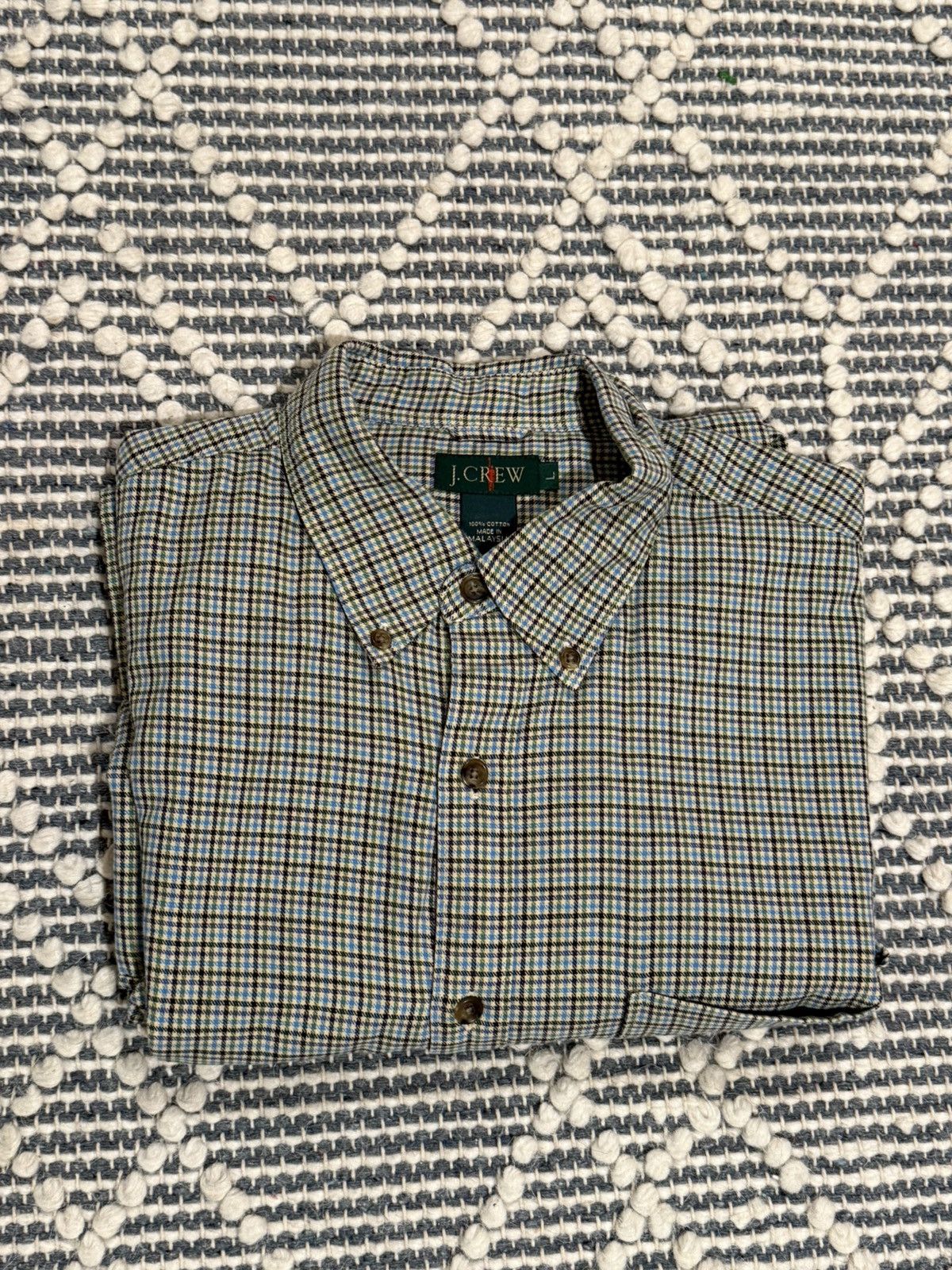 J.Crew Vintage plaid shirt tan Black green button down shirt Size US L / EU 52-54 / 3 - 1 Thumbnail