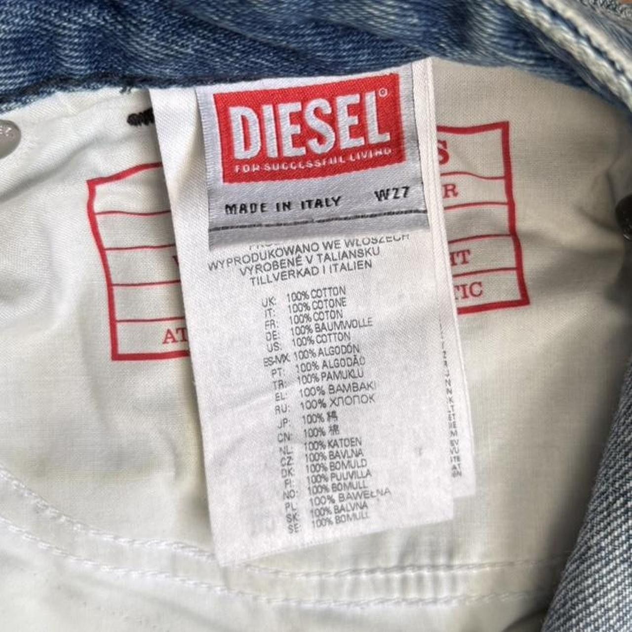 Diesel DIESEL laser-print straight-leg blue jeans Size US 27 - 2 Thumbnail