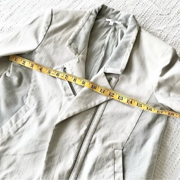 Helmut Lang Helmut Lang Women’s Asymmetrical Zip Moto Jacket Tan Beige G Size S / US 4 / IT 40 - 16 Thumbnail