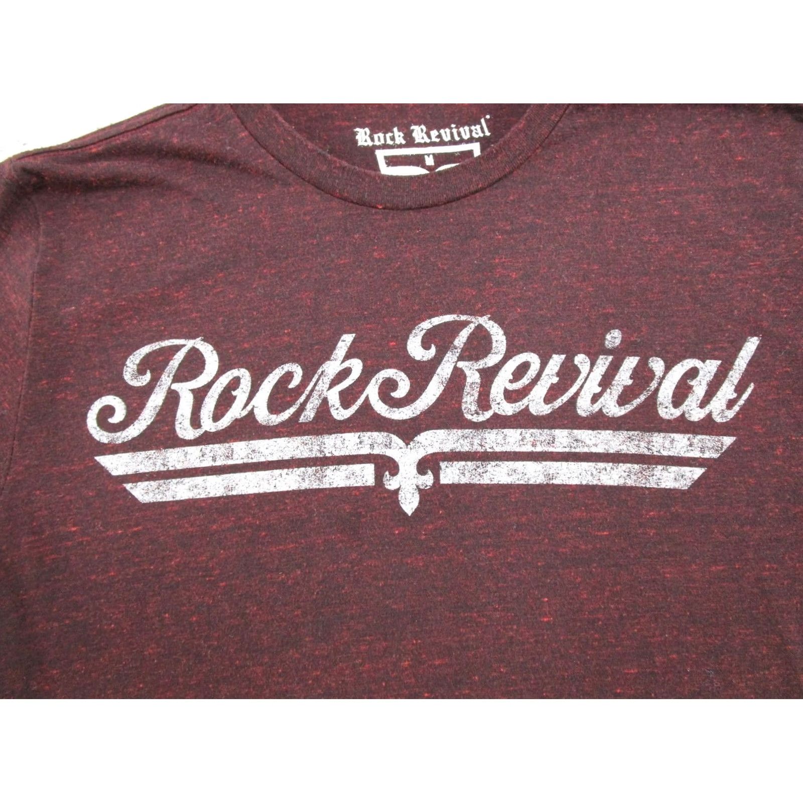 Vintage Rock Revival T-Shirt Rock Graphic Print Logo Crew Neck Short Sleeve M Red Men's Shirt Size US M / EU 48-50 / 2 - 2 Thumbnail