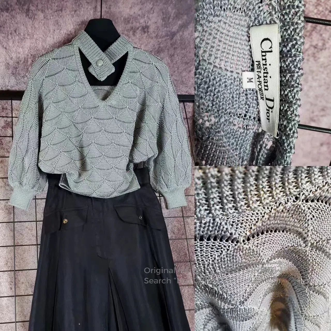 Other dior rare two-sided knitted sweater. Size US L / EU 52-54 / 3 - 2 Thumbnail