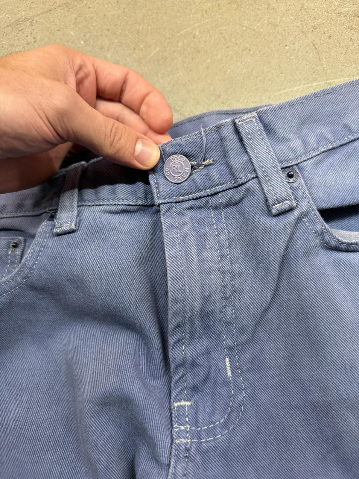 Designer Vintage 90s Polo Jeans Co Women Weekender Jeans Faded Purple Size 30" / US 8 / IT 44 - 4 Thumbnail