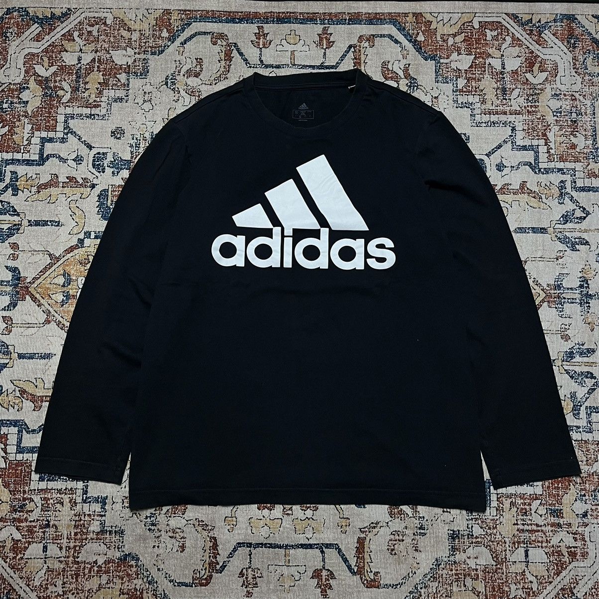 Adidas × Japanese Brand Addidas Big Logo Longsleeve Tee Size US XL / EU 56 / 4 - 1 Thumbnail