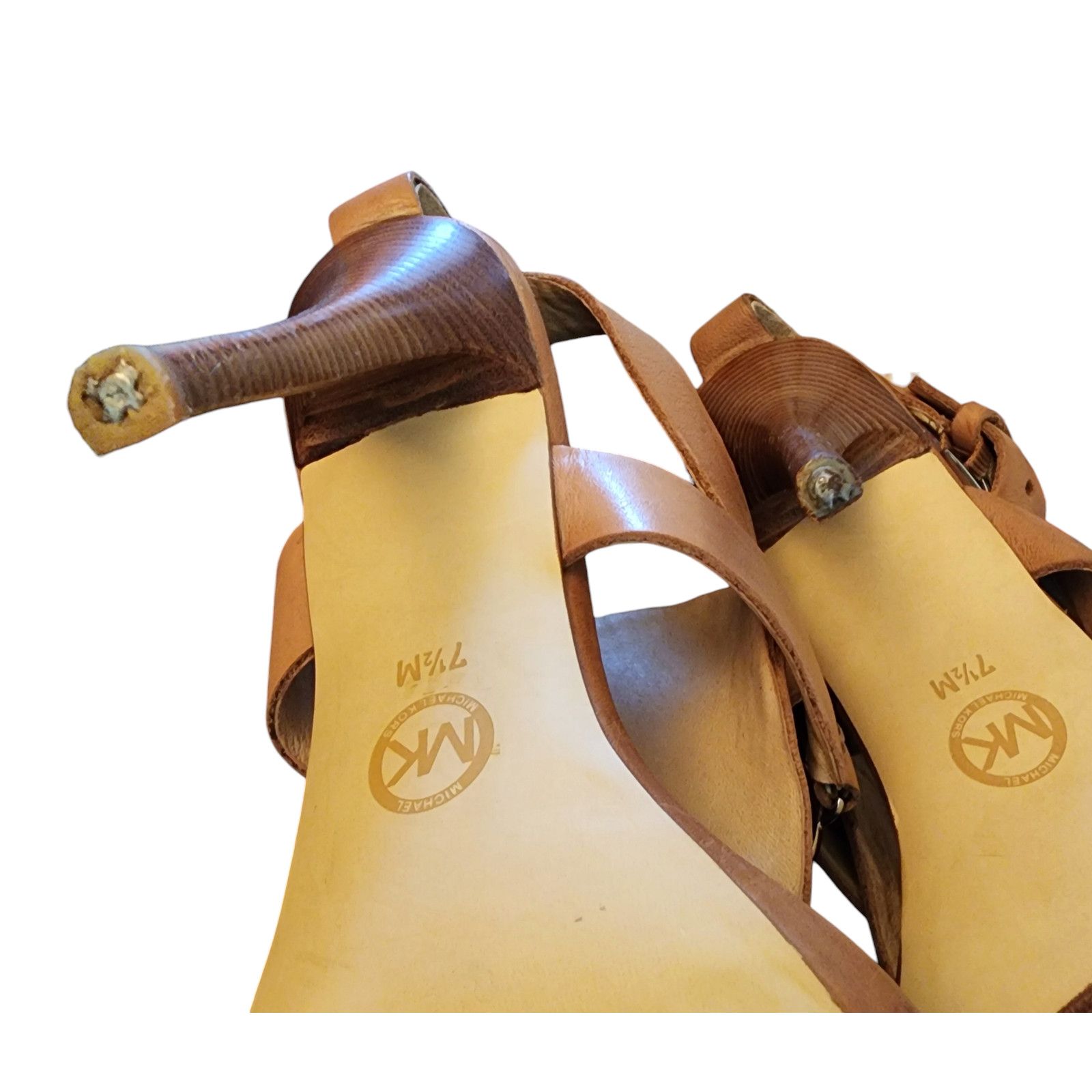 Michael Kors Michael Kors tan leather Open Toe high heels size 7.5M Size US 7.5 / IT 37.5 - 6 Thumbnail