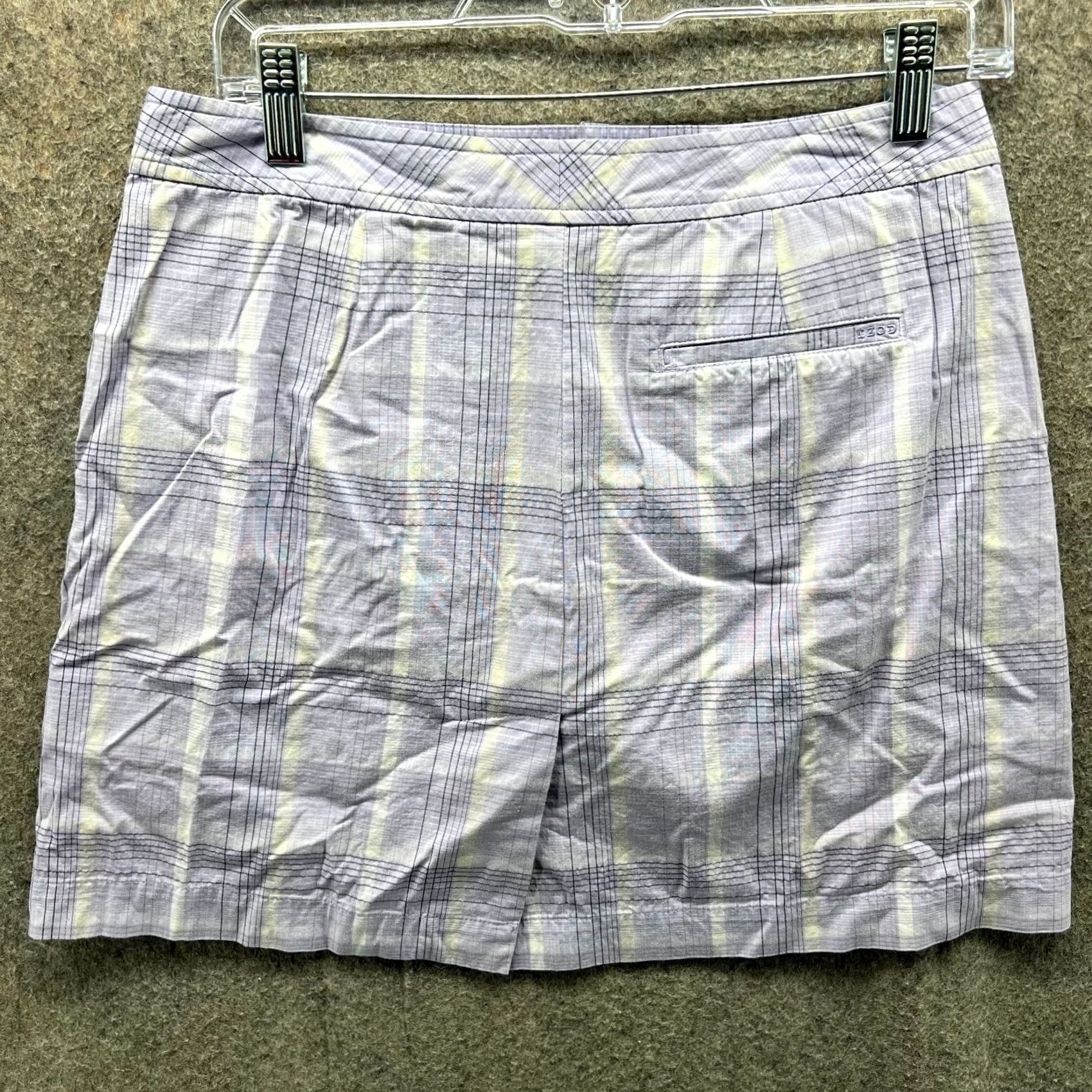 Izod VINTAGE Izod Skirt Women 2 Purple Plaid Golf Skort Athletic Stretch Classic Casual Women, Purple, 2, Golf, Skirt, Izod, Vintage, Activewear Size 26" / US 2 / IT 38 - 2 Thumbnail