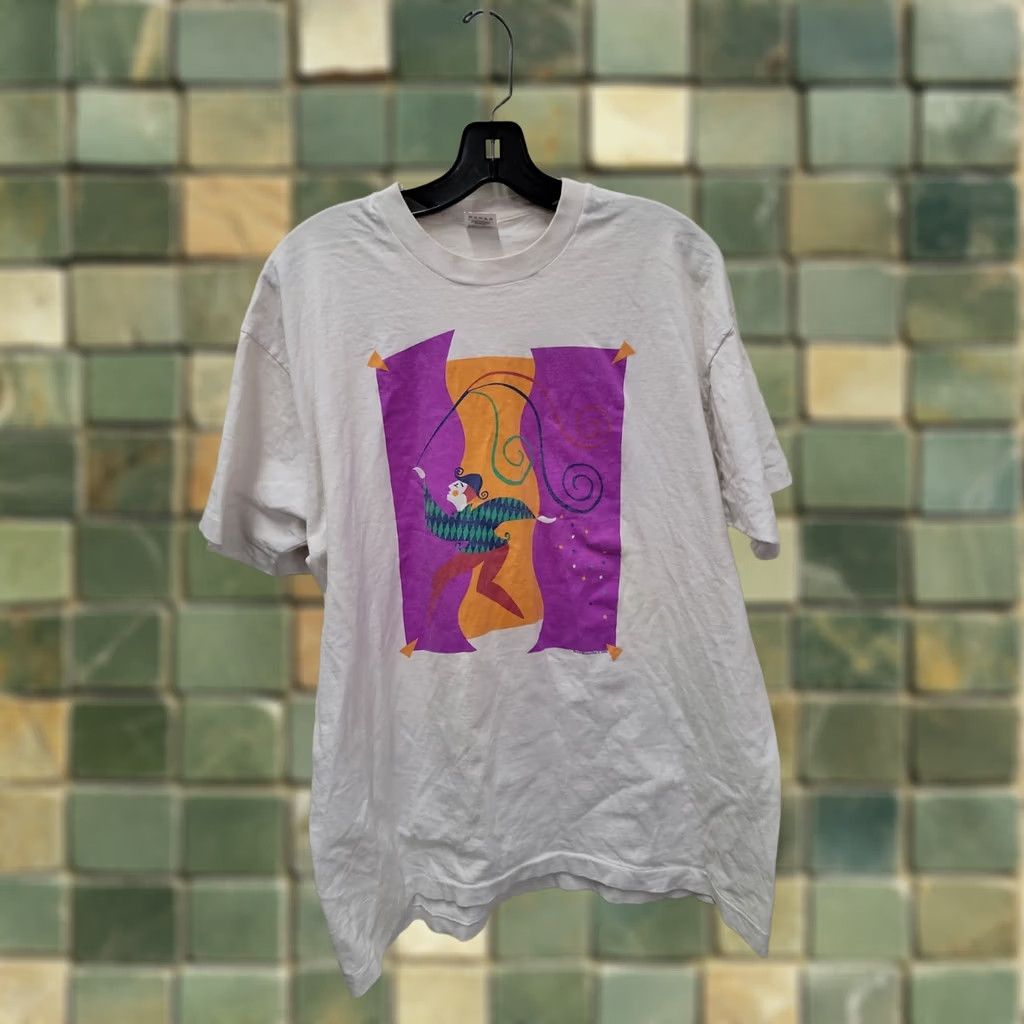 Fruit Of The Loom VINTAGE Fruit of the Loom T-Shirt Shirt White XL Men Graphic 92 Y St. New York City David Niedenthal Mus/City 90s Mems Distressed Size US XL / EU 56 / 4 - 1 Thumbnail