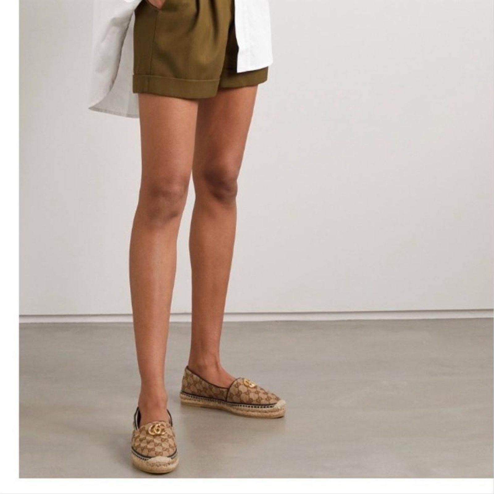 Gucci Pilar marmont GG logo matelasse canvas espadrilles Size US 8 / IT 38 - 4 Thumbnail