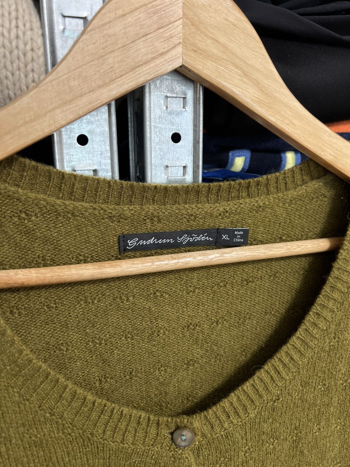 Designer × Vintage Gudrun Sjoden Size XL Button Up Wool Cardigan Sweater Sjöden Size XL / US 12-14 / IT 48-50 - 3 Thumbnail